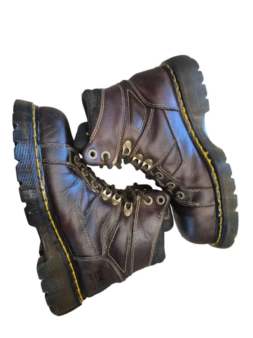 Dr. Martens Industrial Steel Toe Brown Leather Work Boots Size 7 US / 39 EU